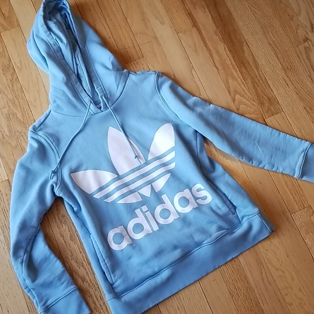 Adidas women's baby blue hoodie XS